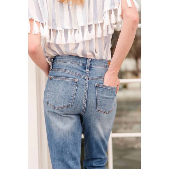 NEW JUDY BLUE high waist slim fit jeans in dark wash - Picture 4 of 4